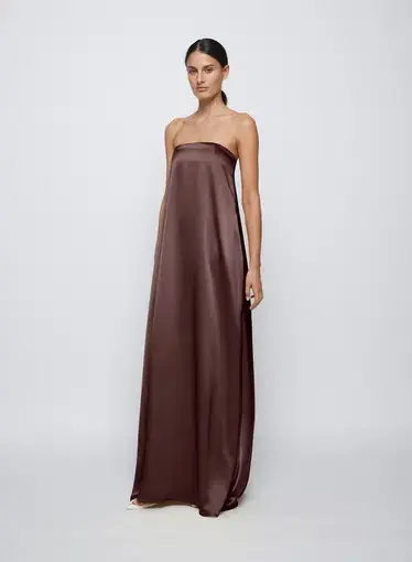 Anna Quan Delfina Dress Shaved Chocolate Size 8