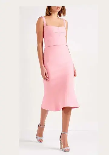 Scanlan Theodore Crepe Knit Bralette Dress Pink Size S / Au 8