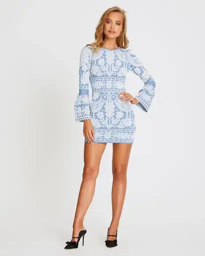 Alice McCall La Javanaise Mini Dress Mini Dress Blue Cloud Size 8
