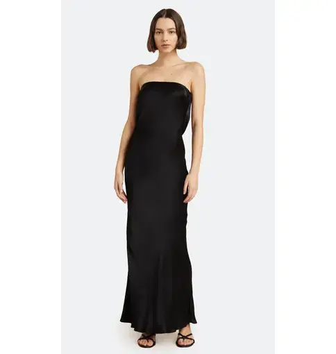 Bec & Bridge Moon Dance Strapless Dress in Black Size AU 6