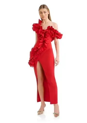 Eliya the Label Rossana Dress Red Size S / AU 8