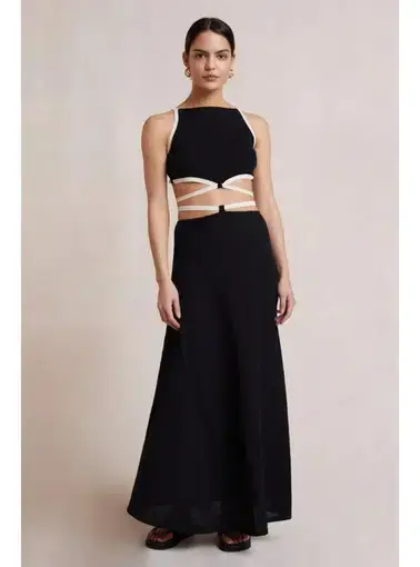 Bec & Bridge Lauryn Knit Top Size 8 & Skirt Size 6 Set Black