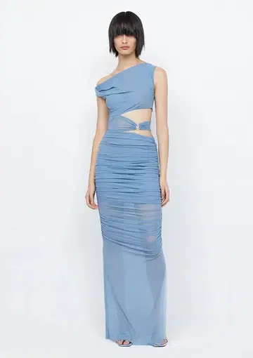 Bec & Bridge Whorl Asym Maxi Dress Meridian Blue Size 10