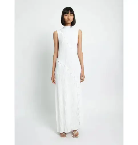 Christopher Esber Deconstruct Spiral Knit Dress in White Size S / AU 8