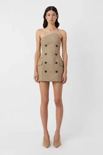 Camilla and Marc Asteria Mini Dress Tan Brown Size 8