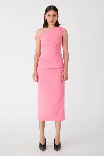 Misha Alaska Midi Dress Tulip Pink Size S / AU 8