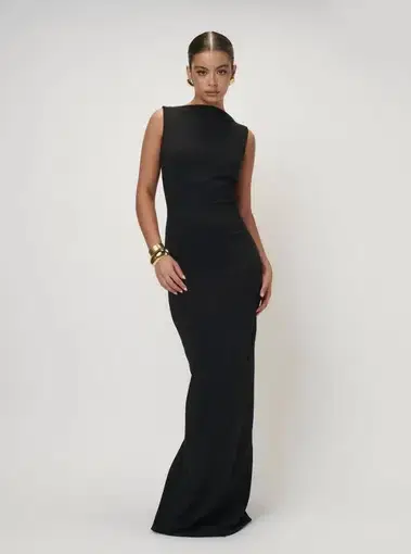 Effie Kats Verona Gown Black Size XS/ AU 6