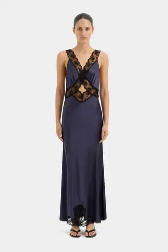Sir the Label Aries Cut Out Gown Navy Size 3 / AU 12