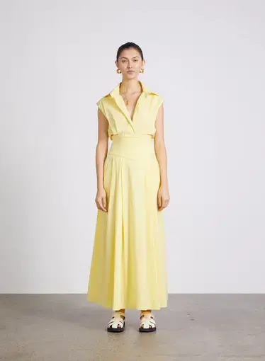 Anna Quan Noor Shirt Dress Yellow Size XS / AU 6
