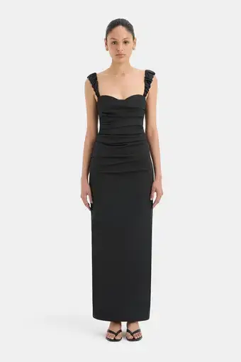 Sir The Label Azul Balconette Gown Black Size 2 / Au 10