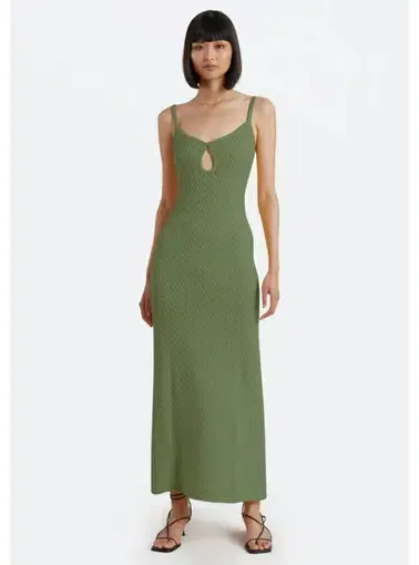 Bec & Bridge Effie Knit Key Maxi Dress in Sage Size XS / AU 6