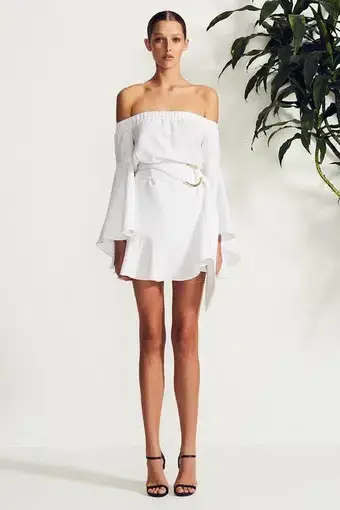Shona Joy Palma Mini Dress White Size 8