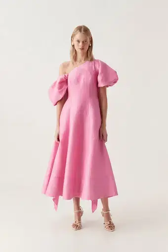Aje Arista Tulip Dress Pink Size 16