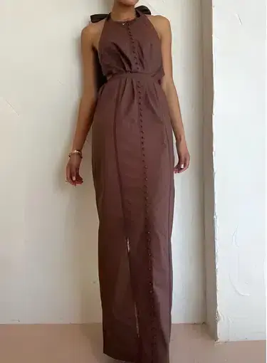 Joslin Elinor Coconut Dress Brown Size 12