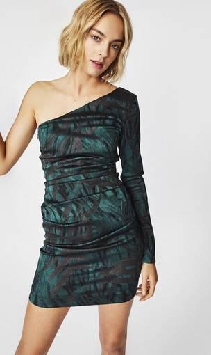 Nicole Miller Stroked Lurex Dress