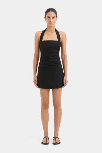Sir The Label Noemi Halter Mini Dress in Black Size 1 / AU 8