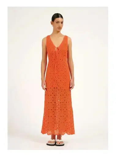 Roame Sunray Crochet Dress in Orange Size 2/ AU 10

