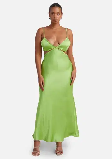 Bec & Bridge Veronique Maxi Dress in Lime Size AU 8