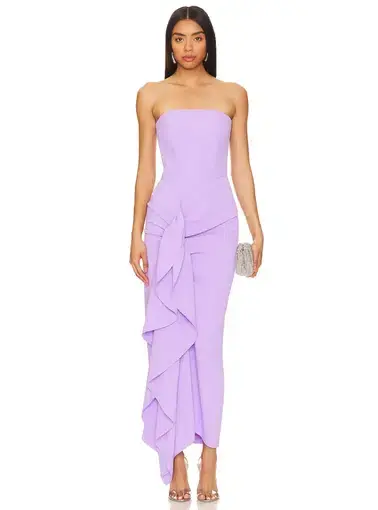 Solace London Thalia Midi Dress in Lilac Size AU 10