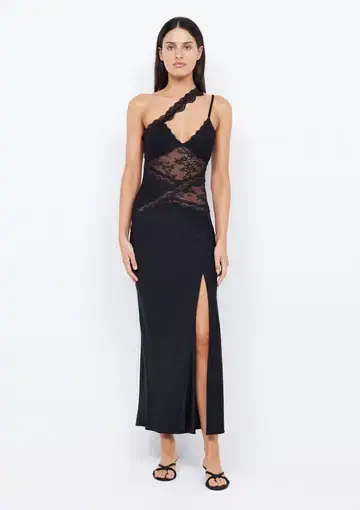 Bec & Bridge Ria Asym Maxi Dress Black Size 6