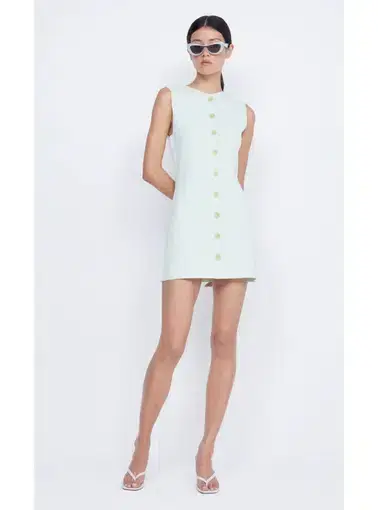 Bec & Bridge Ilora Knit Mini Dress Mint Size AU 10