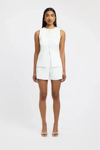 Kookai Ariel Crew Vest Ariel Shorts Set White Size 10