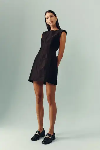 AJE Cove Pendant Mini Dress Black Size 10