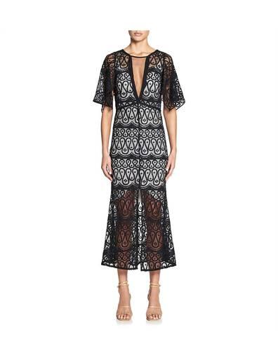 Manning Cartell Serpentine Lines V-Neck Dress