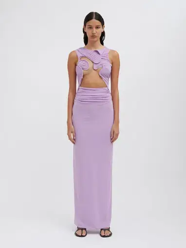 Christopher Esber Venus Tank Midi Dress Lilac Size 8
