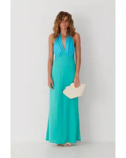 The Wolf Gang Oahu Slip Dress Aquamarine Size AU 8