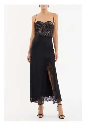 Rebecca Vallance Larisa Midi Dress Black Size 10