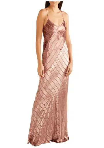 Michelle Mason Velvet Devoré Gown in Antique Rose Size M / AU 10