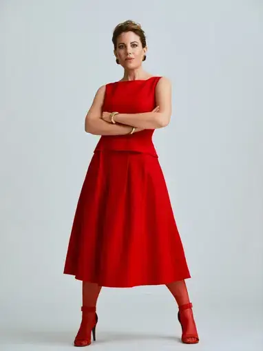 Reformation Moya Linen Two Piece in Cherry Size 8