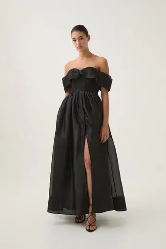 Aje Cordelia Corseted Maxi Dress Black Size 14