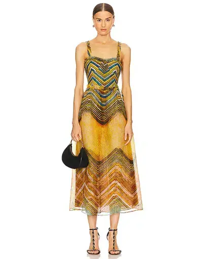 Ulla Johnson Gisele Dress in Golden Palm Size AU 8