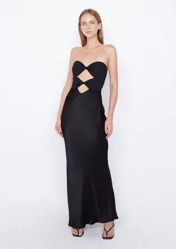 Bec & Bridge Halle Strapless Dress Black Size 8