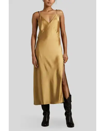 Rag & Bone Larissa Slip Dress in Yellow Size AU 10