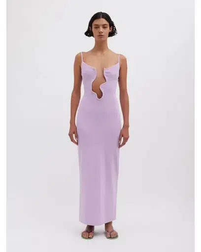 Christopher Esber Salacia Wire Column Dress Pink Tourmaline Size XS / AU 6 