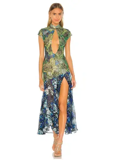 Kim Shui Lace Butterfly Midi Dress Butterfly Print Size S / AU 8