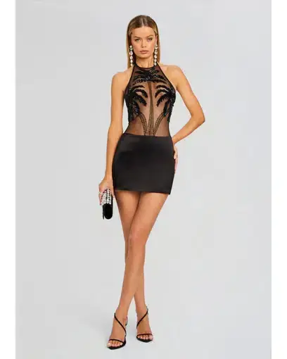 Retrofete Ondine Embellished Dress Black Size XS / AU 6
