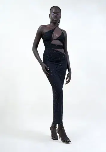 Dyspnea Strapped Dress Black Size 10