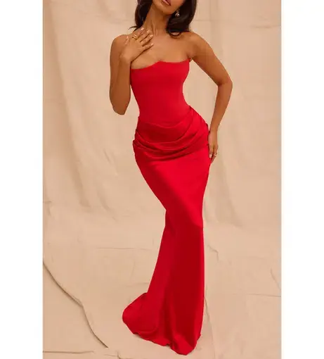 House Of CB Persephone Corset Gown In Red Size M/Au 10 