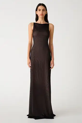 Misha Collection  Nina Mesh Gown Black Size S/ Au 8