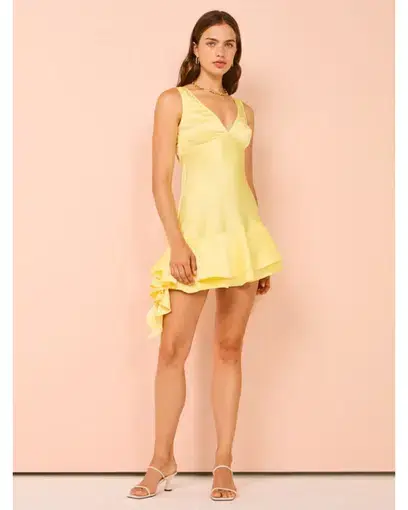 Ownley Sunshine Mini Dress in Butter Size AU 8