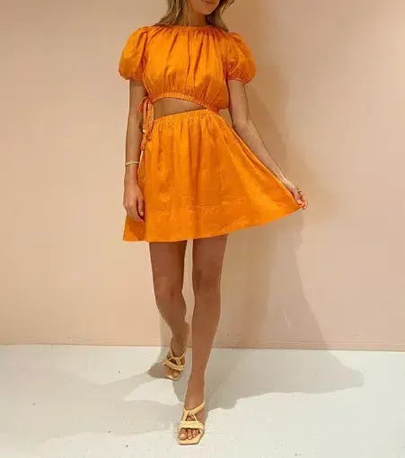 New Romantics Lavender Mist Mini Dress in Marigold Size 12