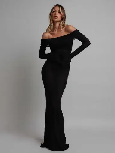Bayse Sayla Maxi Dress Black Size 10
