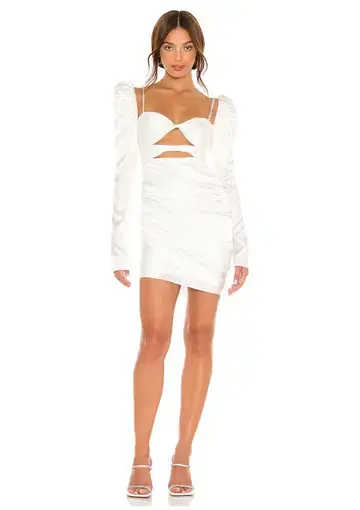 The Bar Twist Mini Dress Ivory Size AU 6