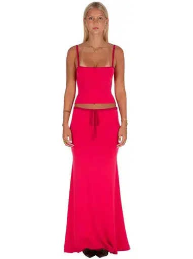 I am Delilah Lilly Tank and Maxi Skirt Set in Cherry Size XS / AU 6