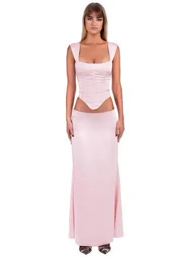 I Am Delilah Valerie Corset and Maxi Skirt Set in Petal Pink Size XS / AU 6