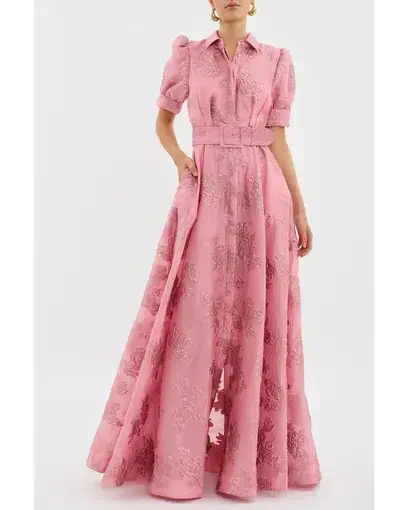 Rebecca Vallance Annette Button Gown Pink Size AU 10